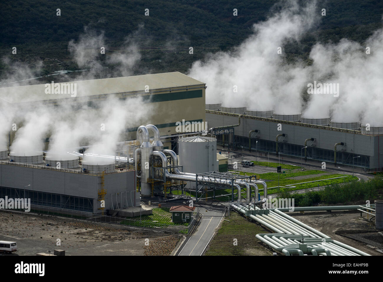 KENYA Naivasha, 140 MW geothermal power plant Olkaria IV of KenGen the