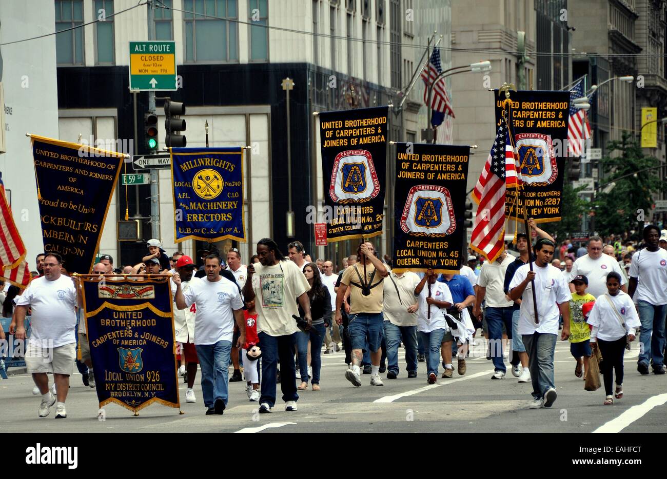 NYC Marchers from the United Brotherhood of Carpenters & Joiners of