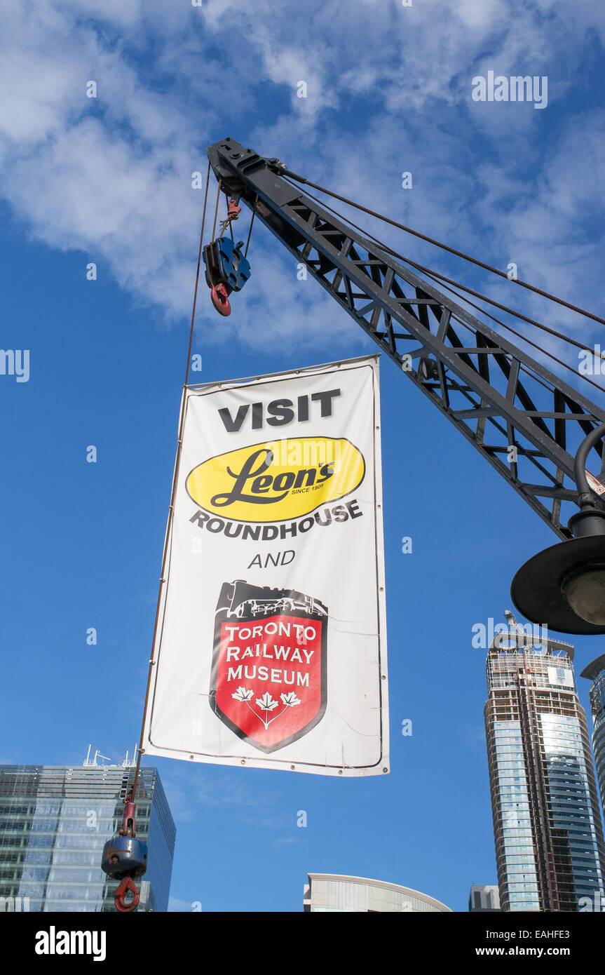 Sign visit Leon's Roundhouse Toronto Railway Museum, Ontario, Canada