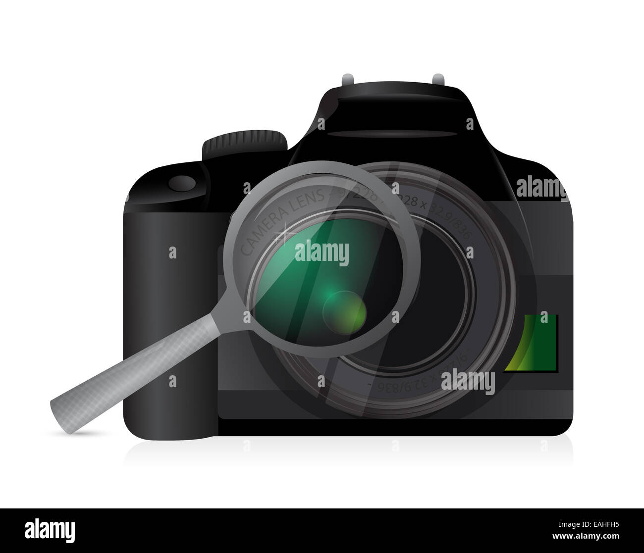 Camera magnify illustration design Stock Photo - Alamy