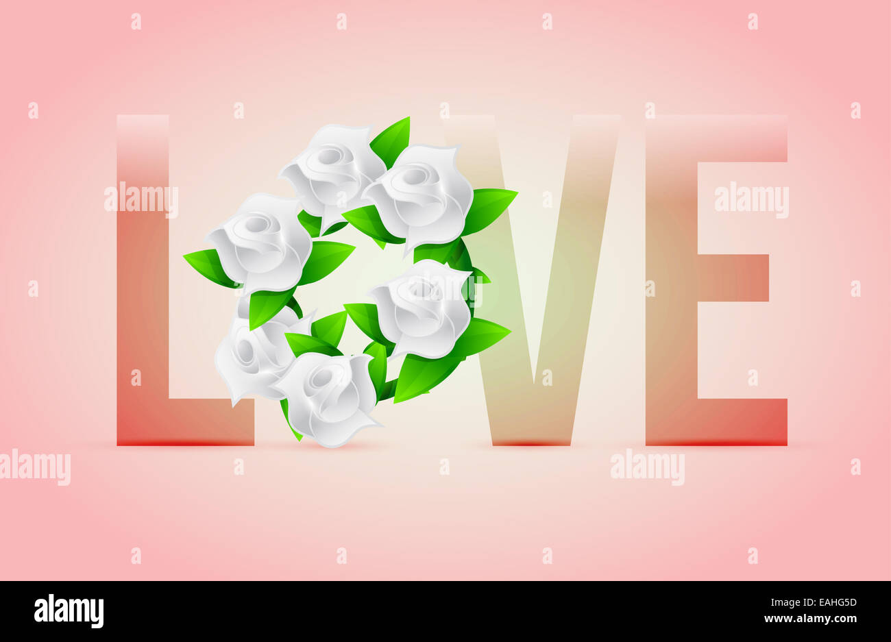 Pastel Love flowers illustration designs Stock Photo Alamy