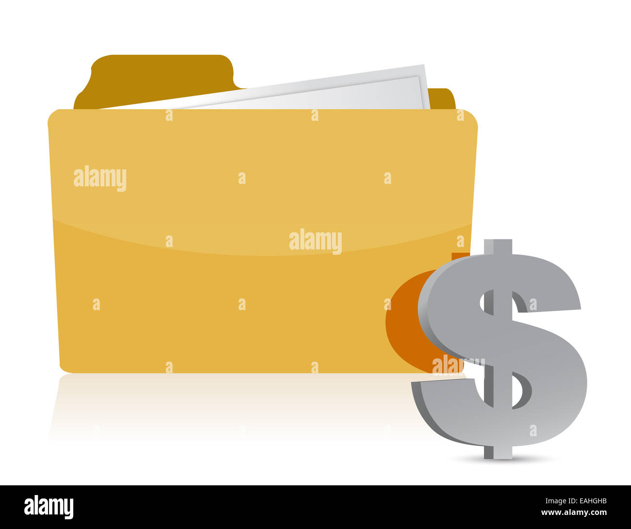Dollar sign and folder Stock Photo Alamy