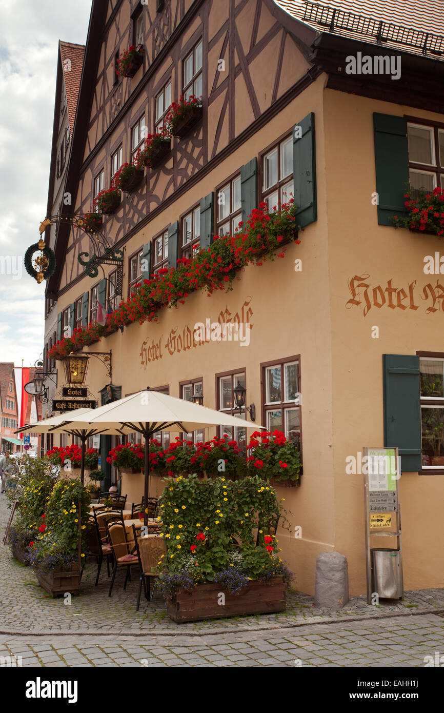 Dinkelsbühl: Hotel Golden Rose (Ratsstube Stock Photo - Alamy