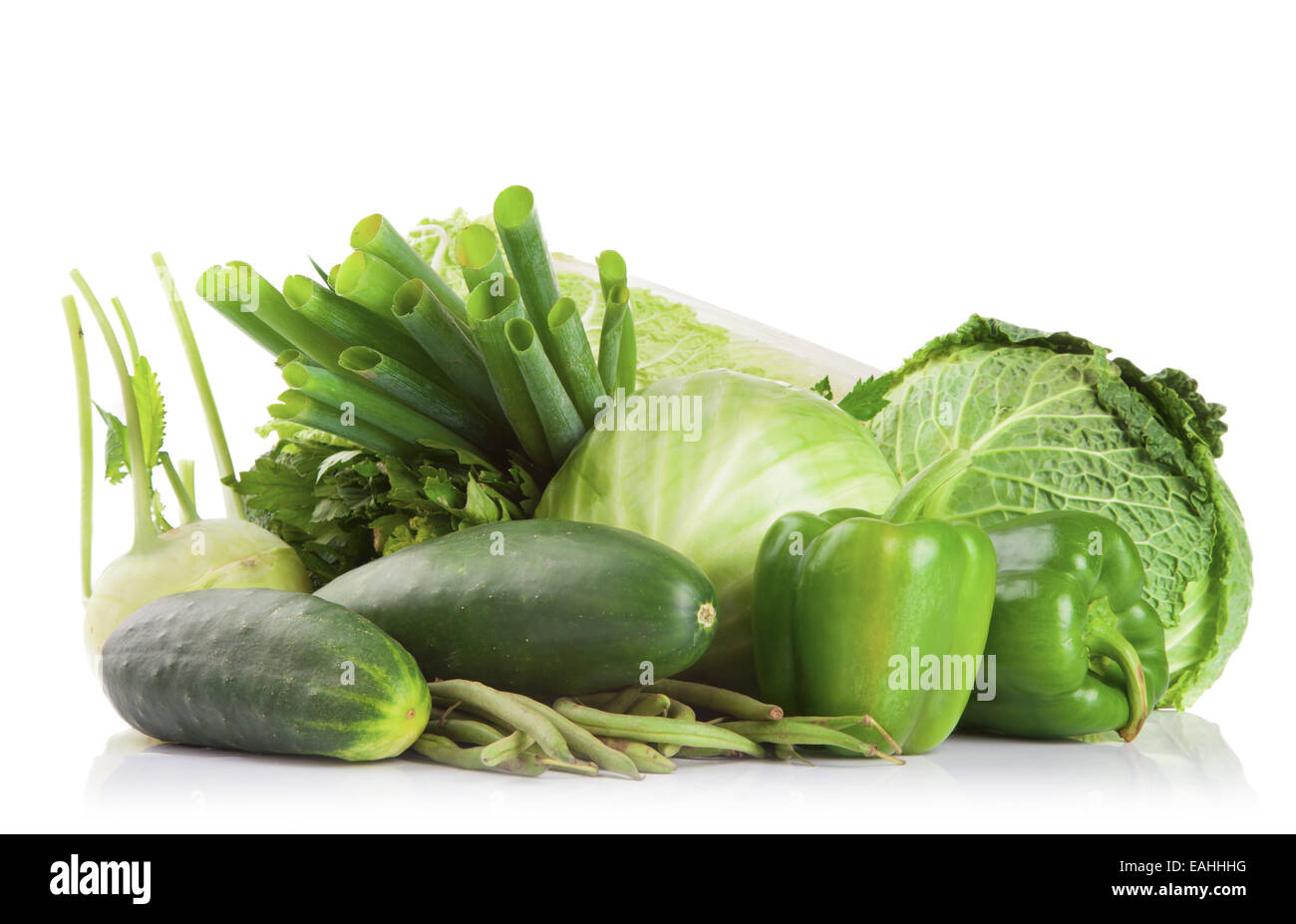 Various kinds of vegetable isolated on white background Stock Photo