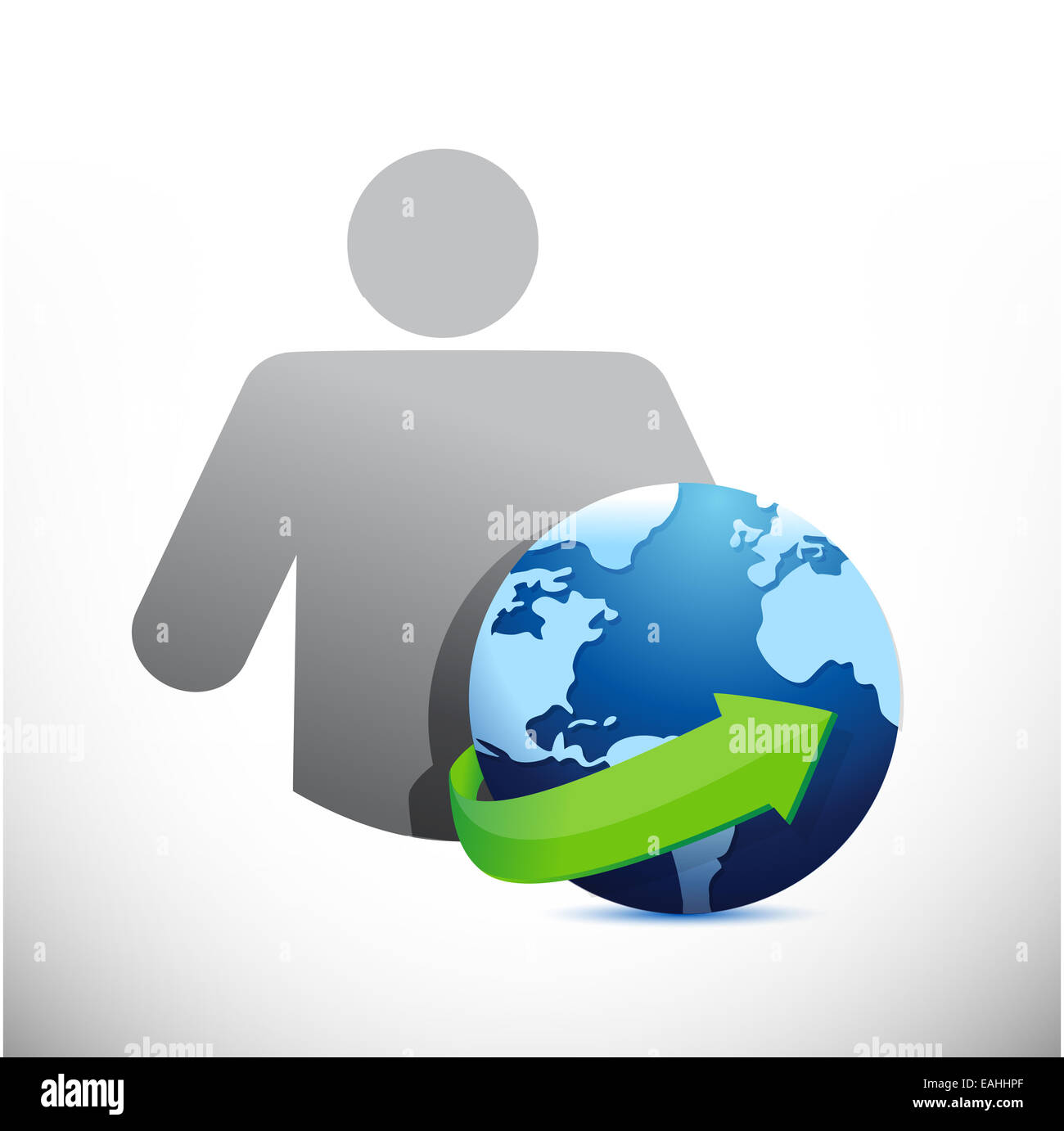 Icon globe avatar illustration design Stock Photo - Alamy