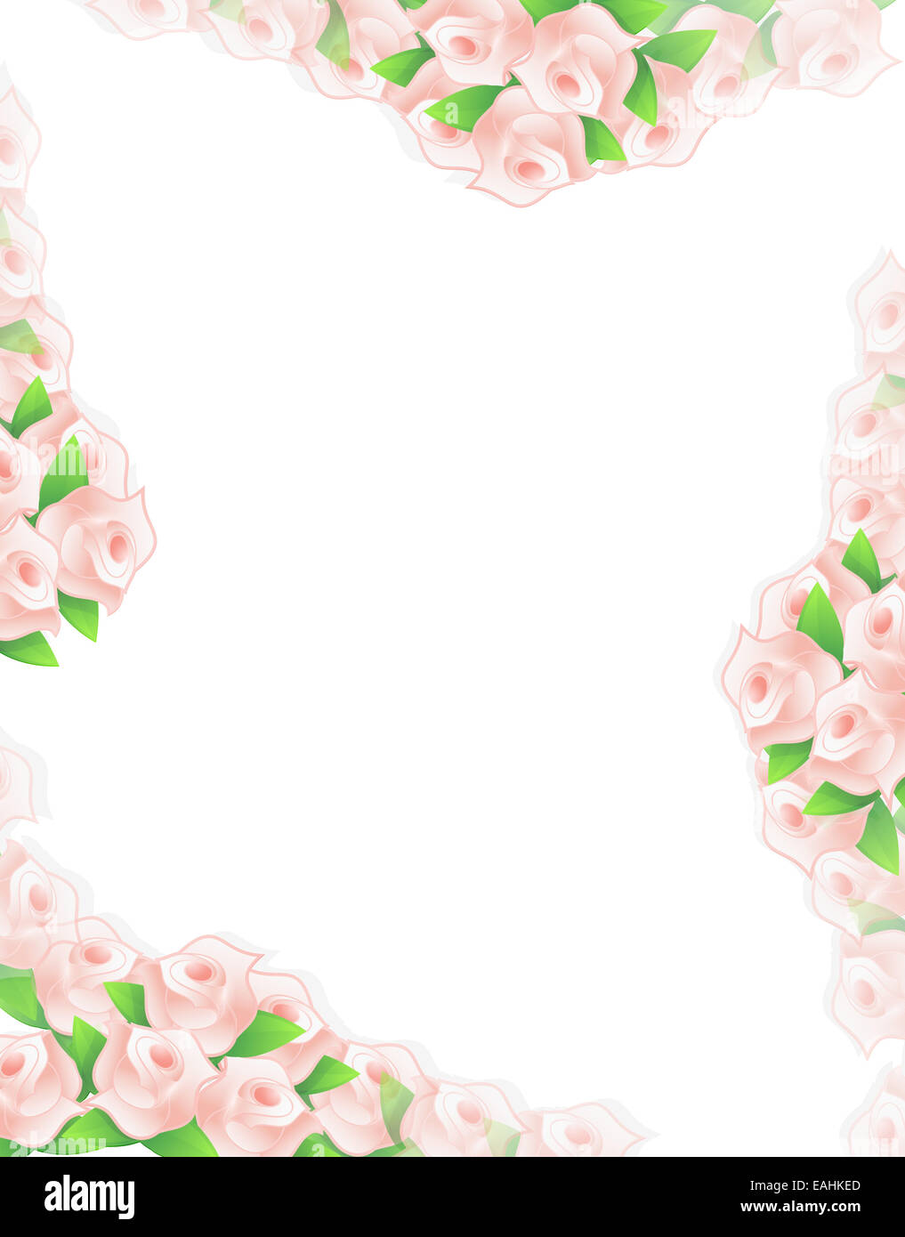 Soft color flowers illustration designs Stock Photo
