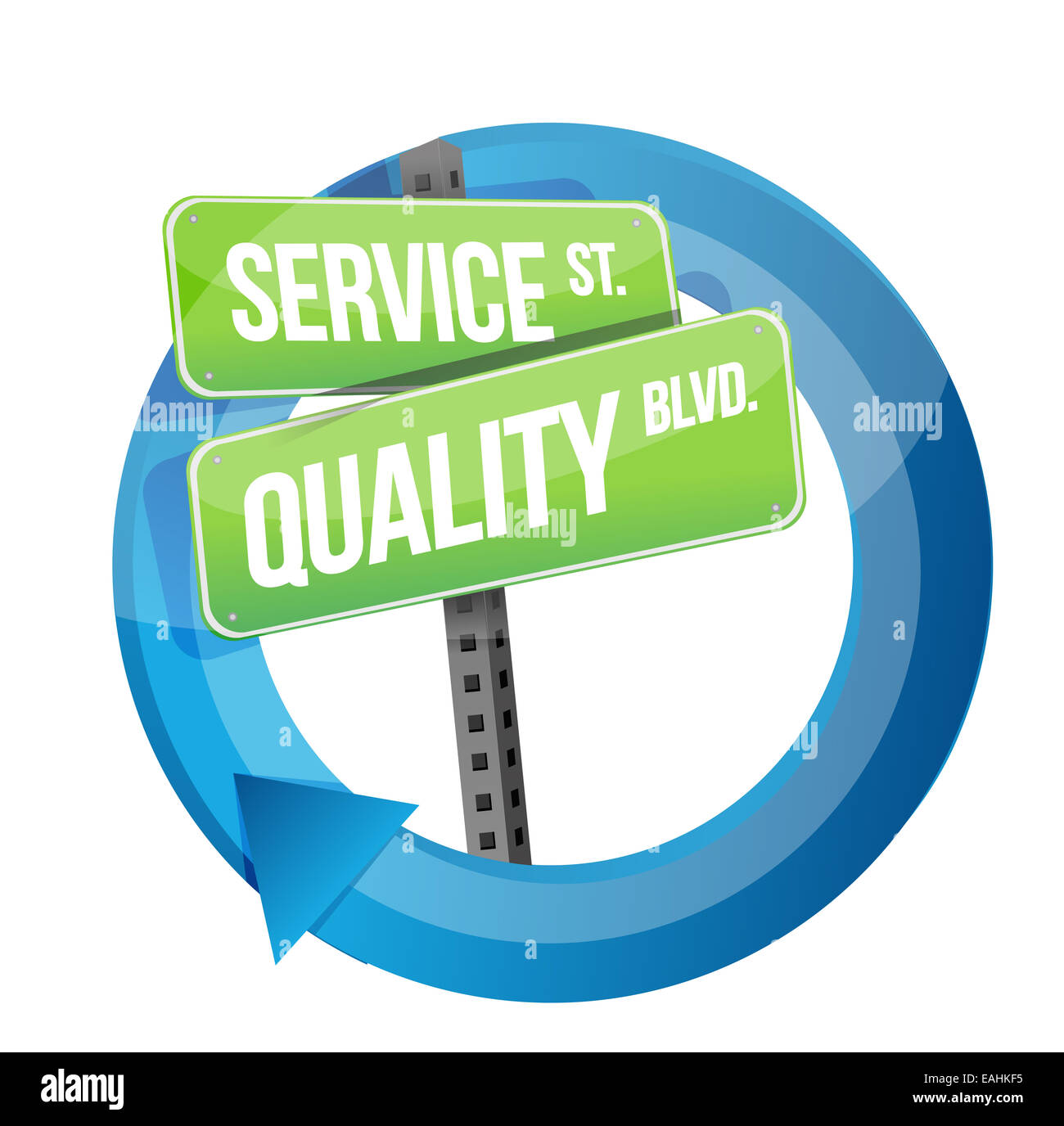 service and quality illustration design over white Stock Photo