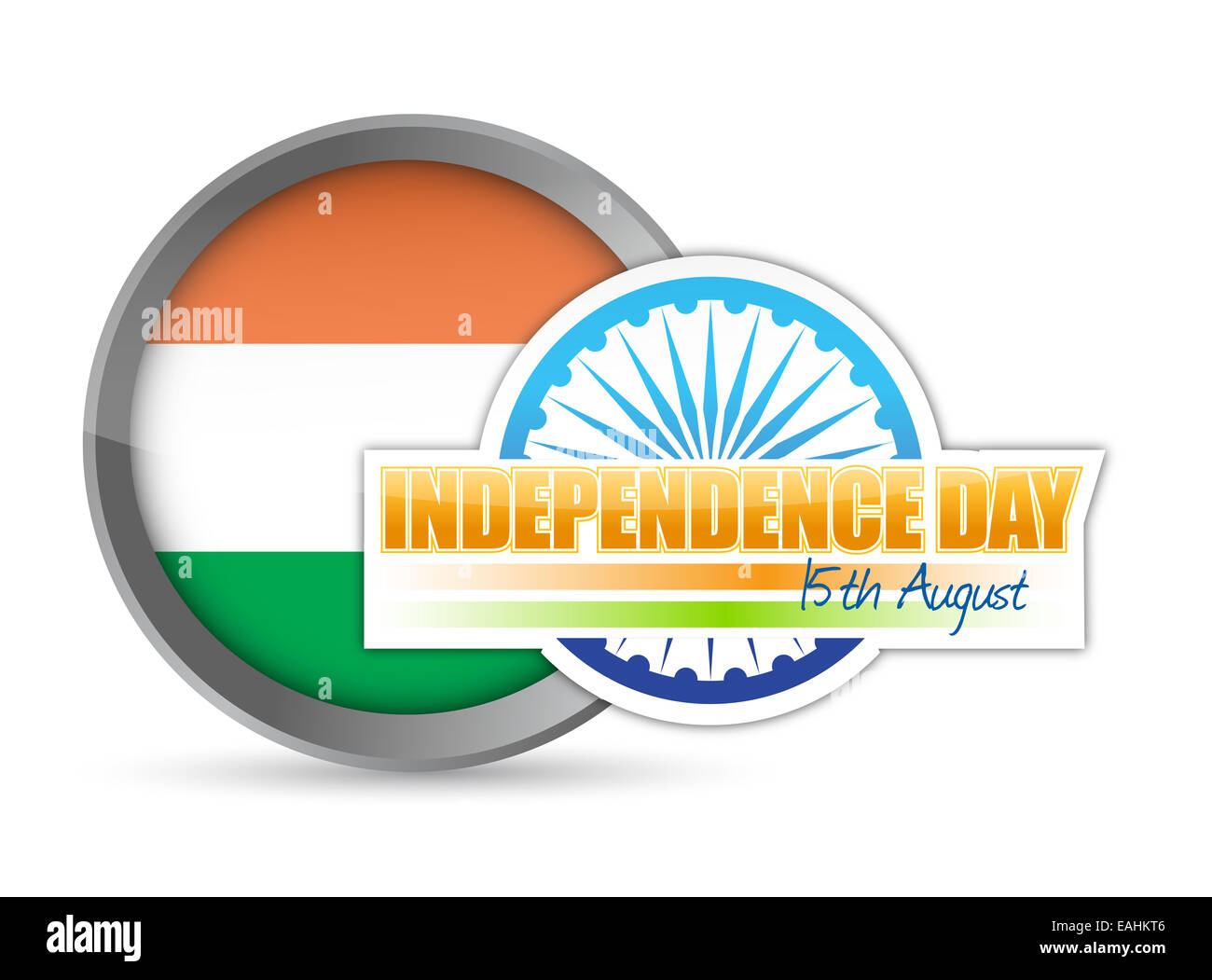Beautiful Indian Vector Flag Design Cut Out Stock Images & Pictures - Alamy