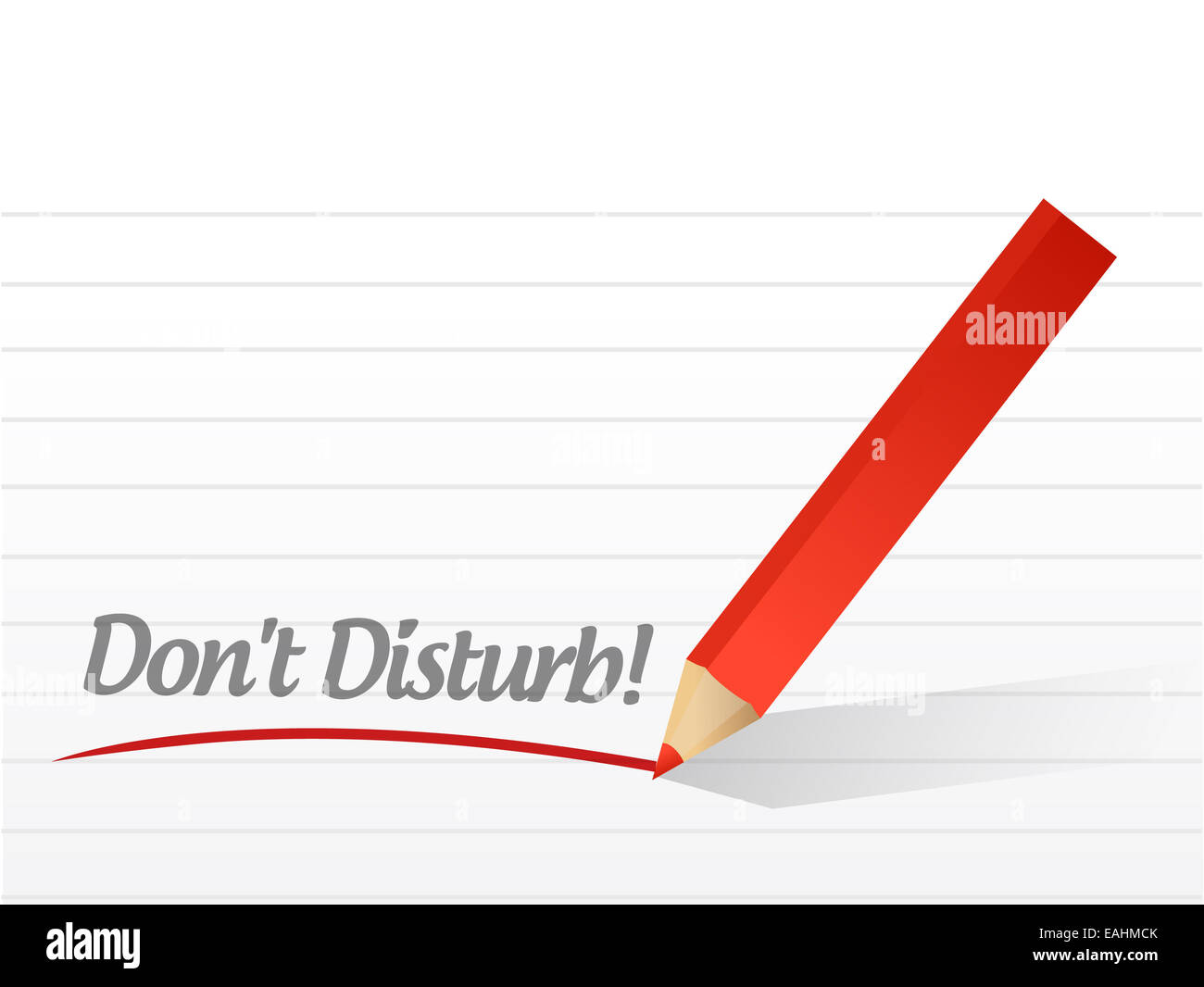 Dont disturb written on a white paper Stock Photo - Alamy