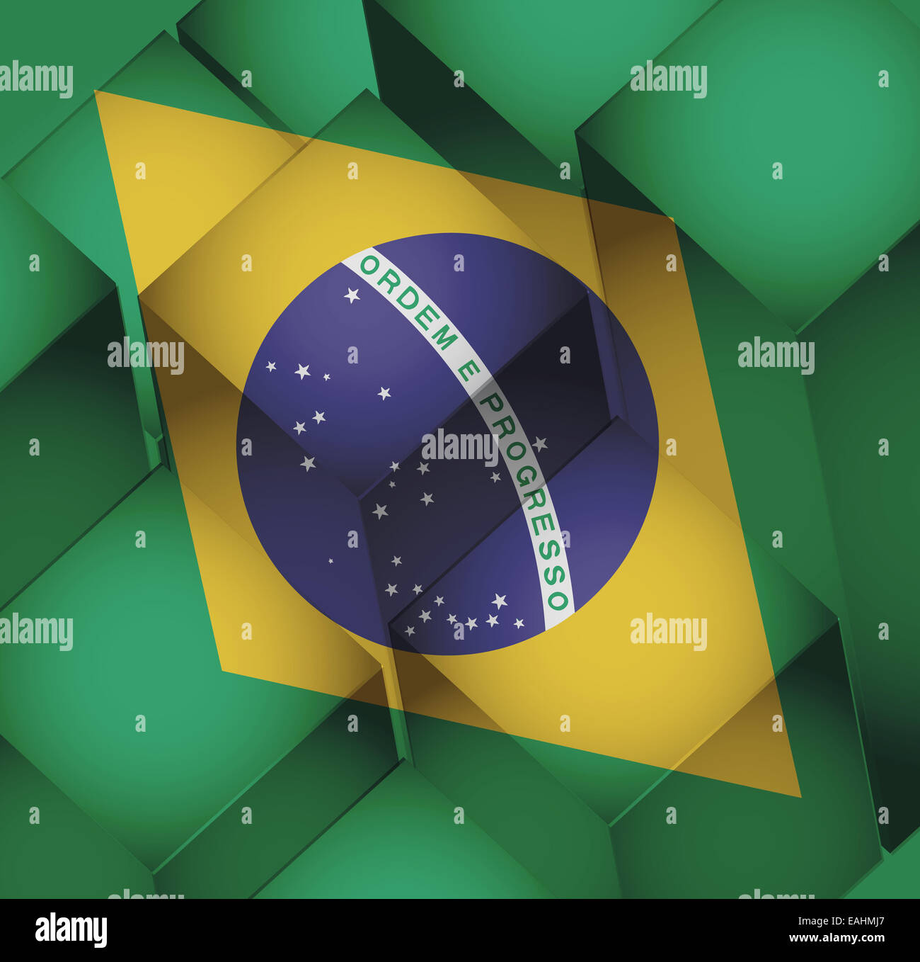 Brazil. brazilian 3d cubes flag illustration Stock Photo Alamy