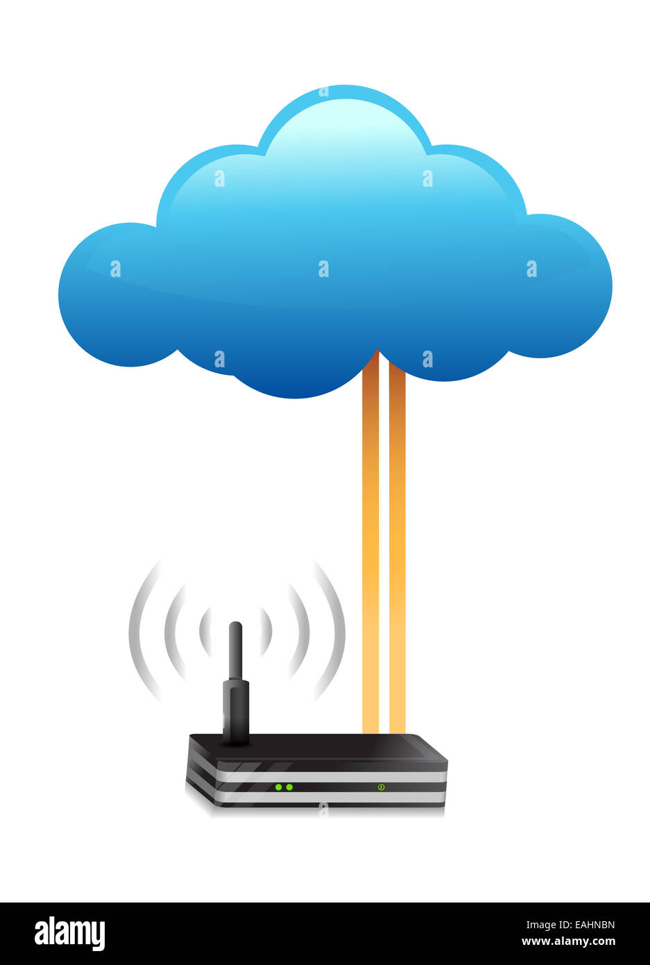 Router cloud computing connection concept Stock Photo