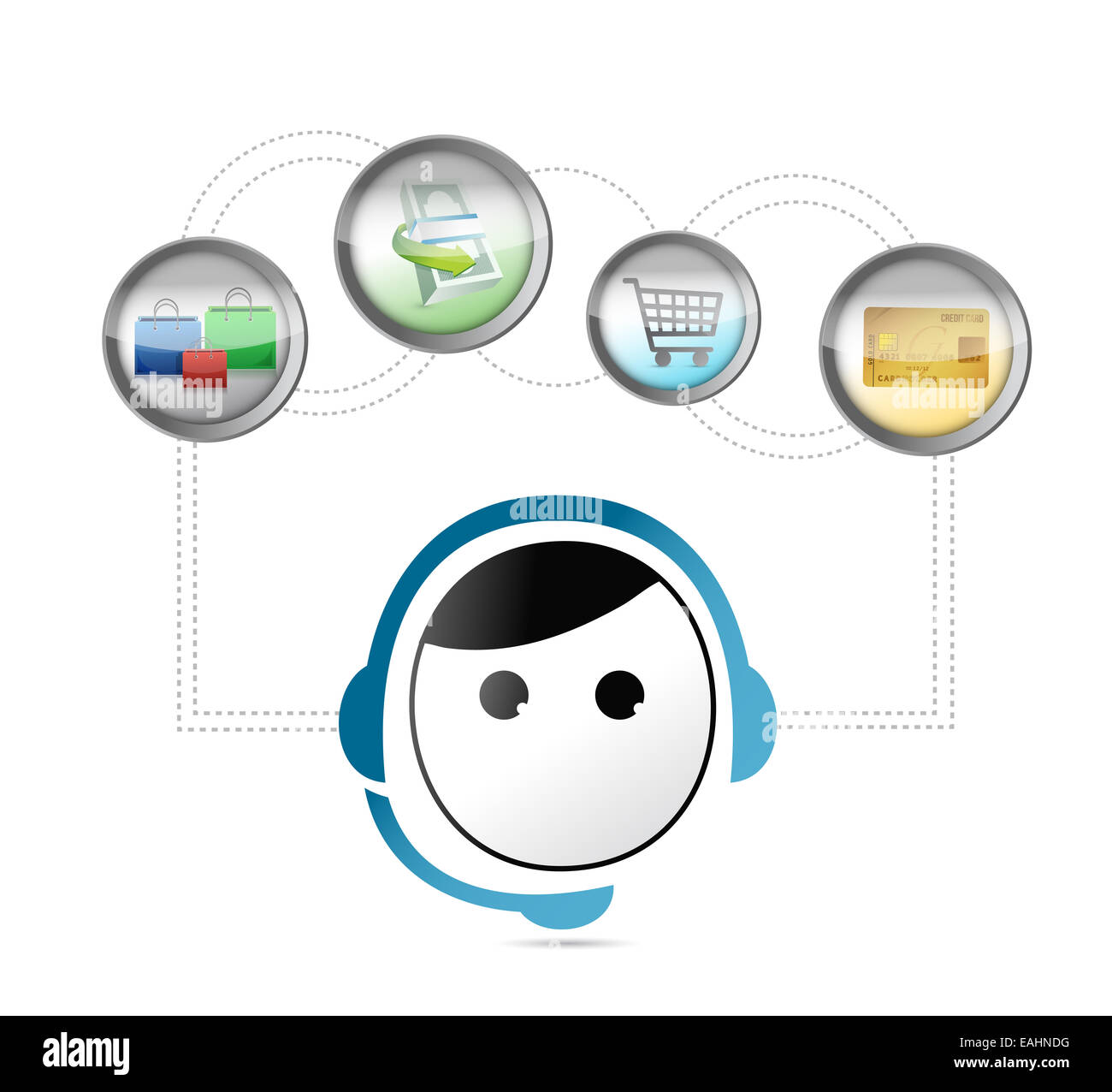 Online shopping customer care support concept Stock Photo Alamy