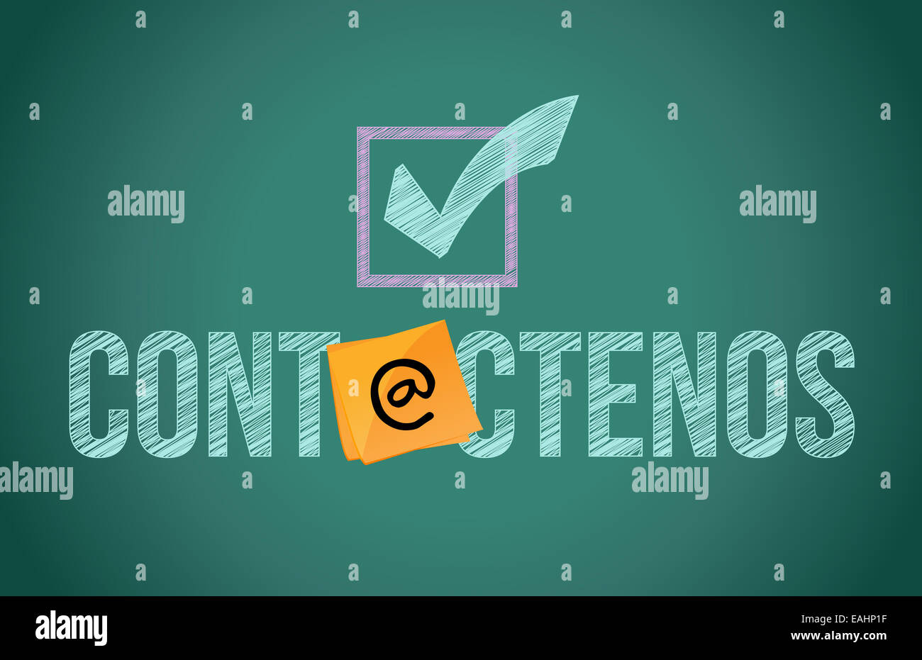 Spanish contact us and button illustration Stock Photo Alamy