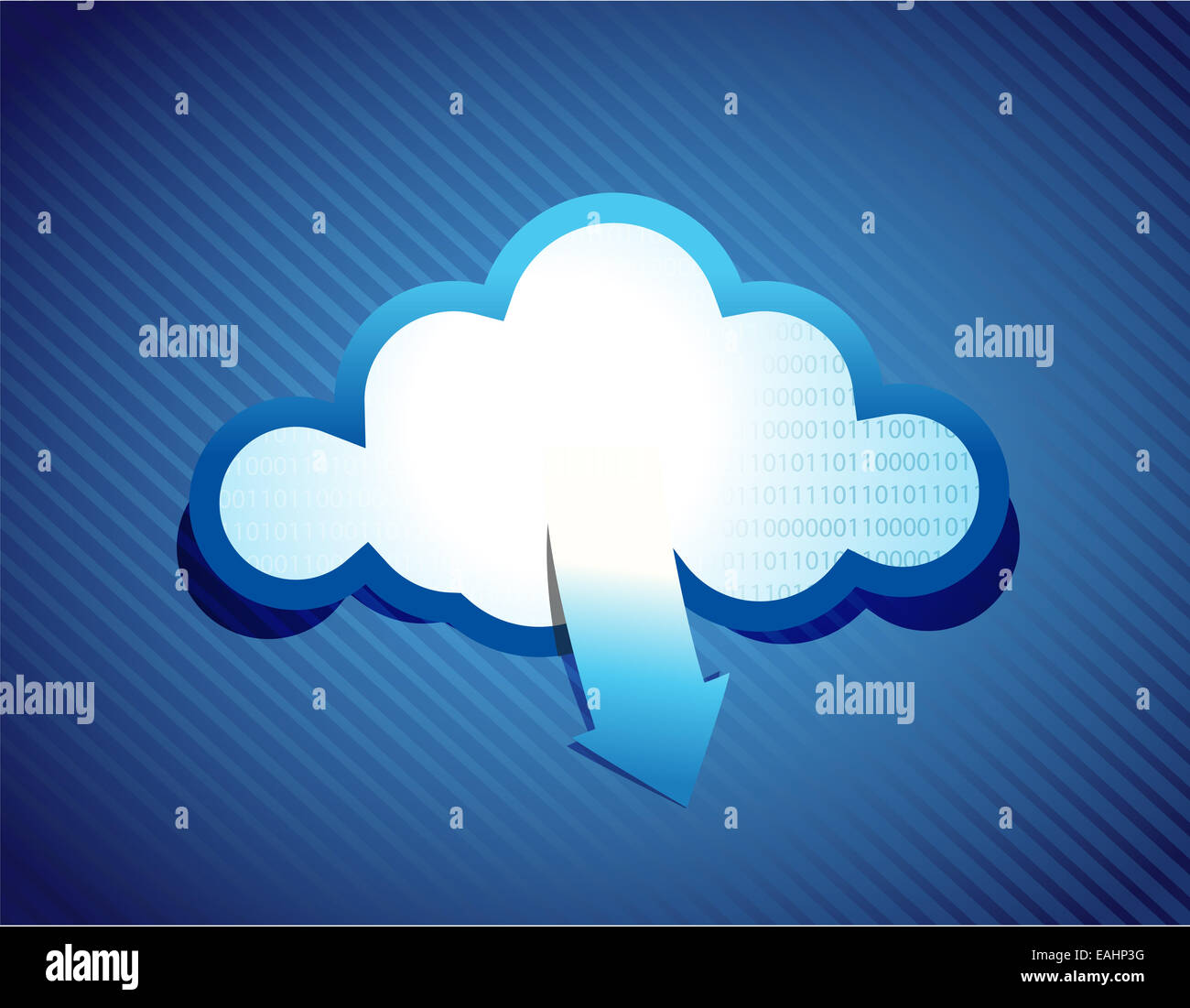 Cloud computing illustration design over a blue background Stock Photo ...