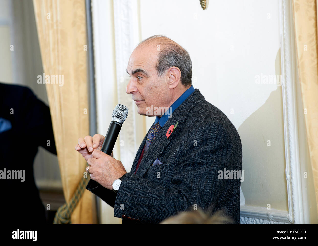 David Suchet at the Oldie Literary Lunch 11-11-14 Stock Photo