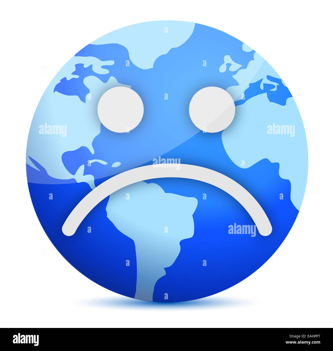 Sad Earth globe Stock Photo - Alamy