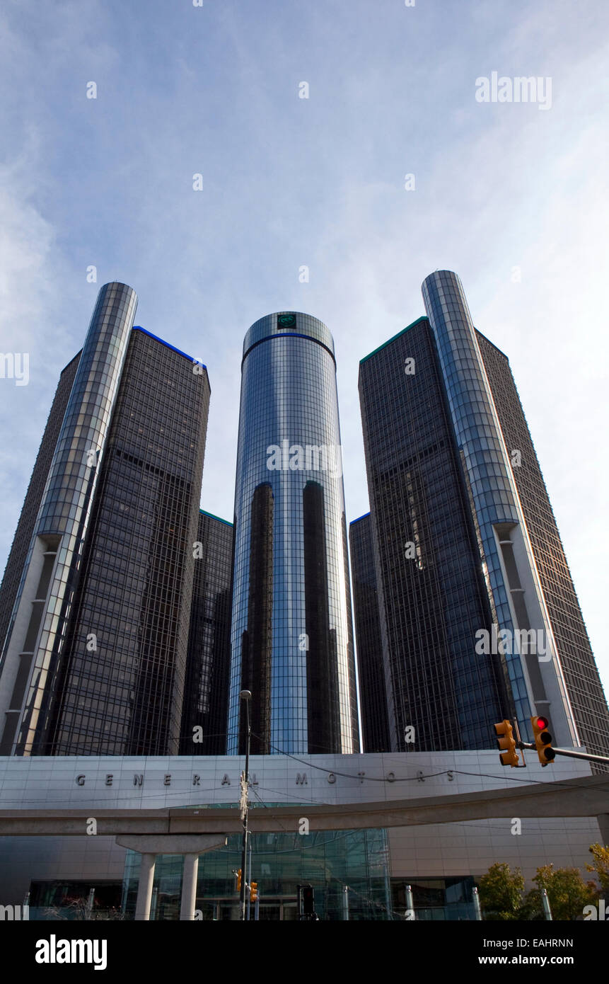 A view of the General Motors headquarters in downtown Detroit Stock Photo Alamy
