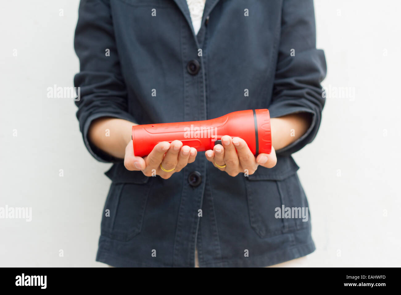 Woman with flashlight hi-res stock photography and images - Alamy