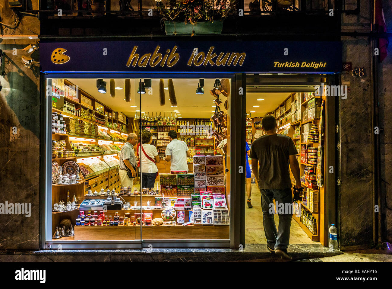A little late night shopping at a Turkish Delight shop on July 28, 2014
