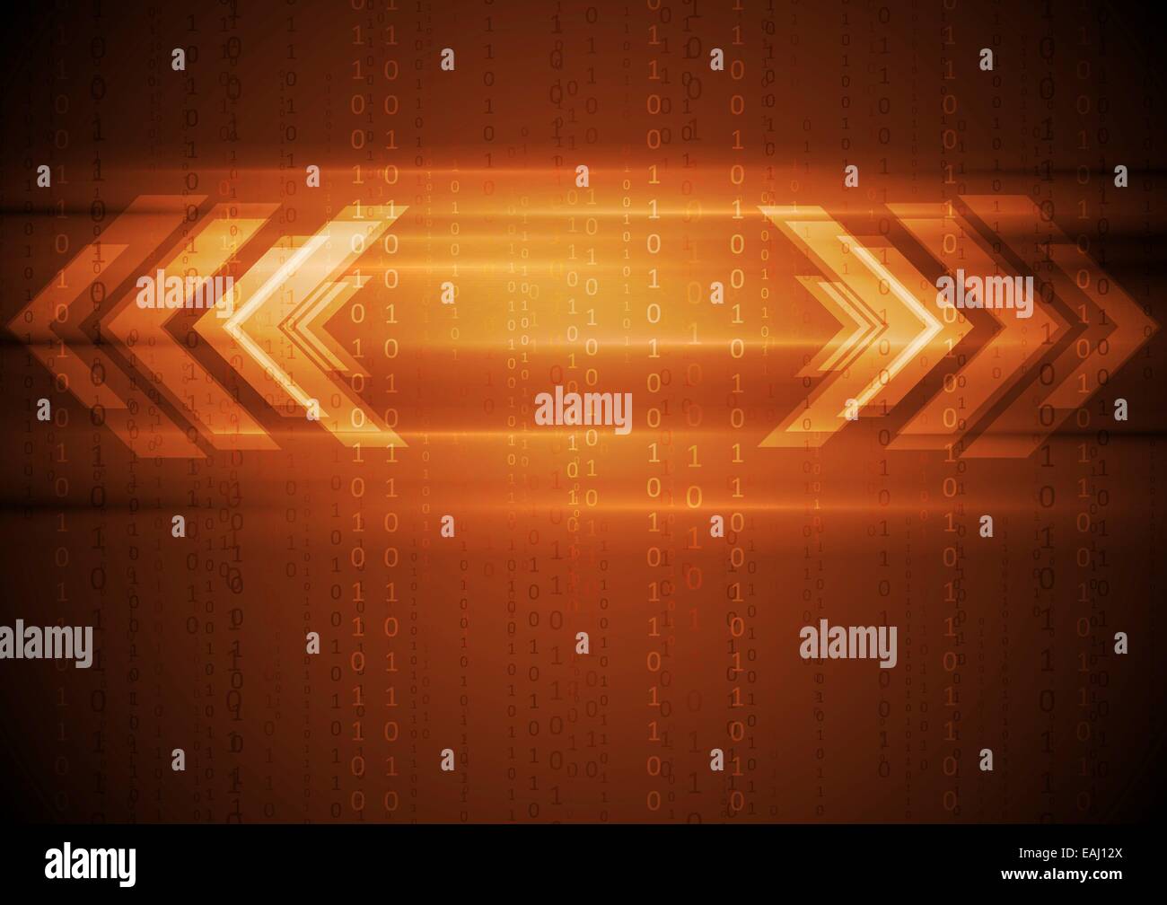Orange hitech background with arrows. Vector design Stock Photo Alamy