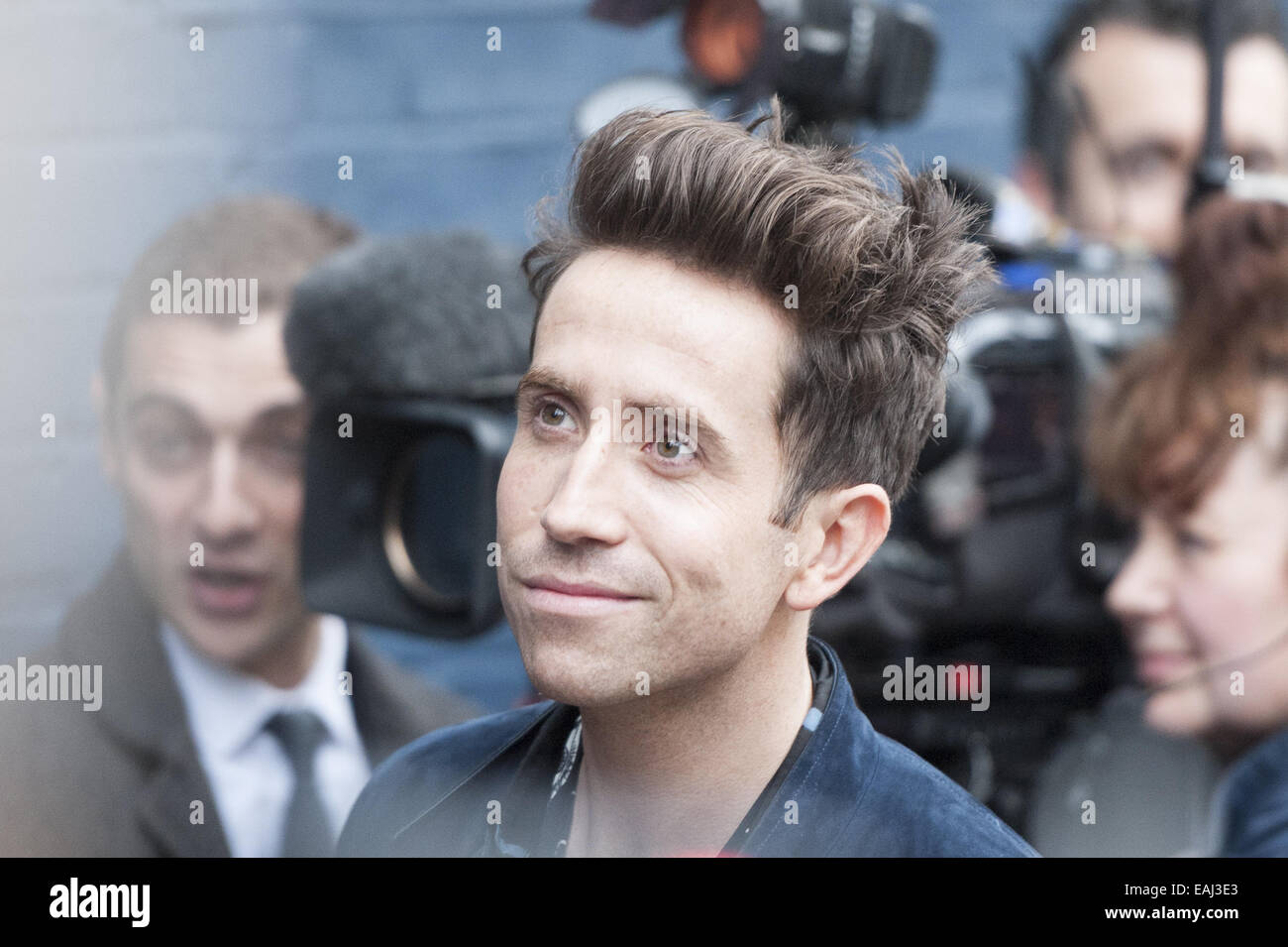 London, London, UK. 15th Nov, 2014. Artists arrive at Sarm Studios in Notting Hill, west London, to record Band Aid. Pictured: Nick Grimshaw. © ZUMA Press, Inc./Alamy Live News Stock Photo