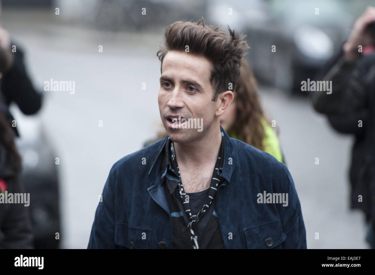 London, London, UK. 15th Nov, 2014. Artists arrive at Sarm Studios in Notting Hill, west London, to record Band Aid. Pictured: Nick Grimshaw. © ZUMA Press, Inc./Alamy Live News Stock Photo
