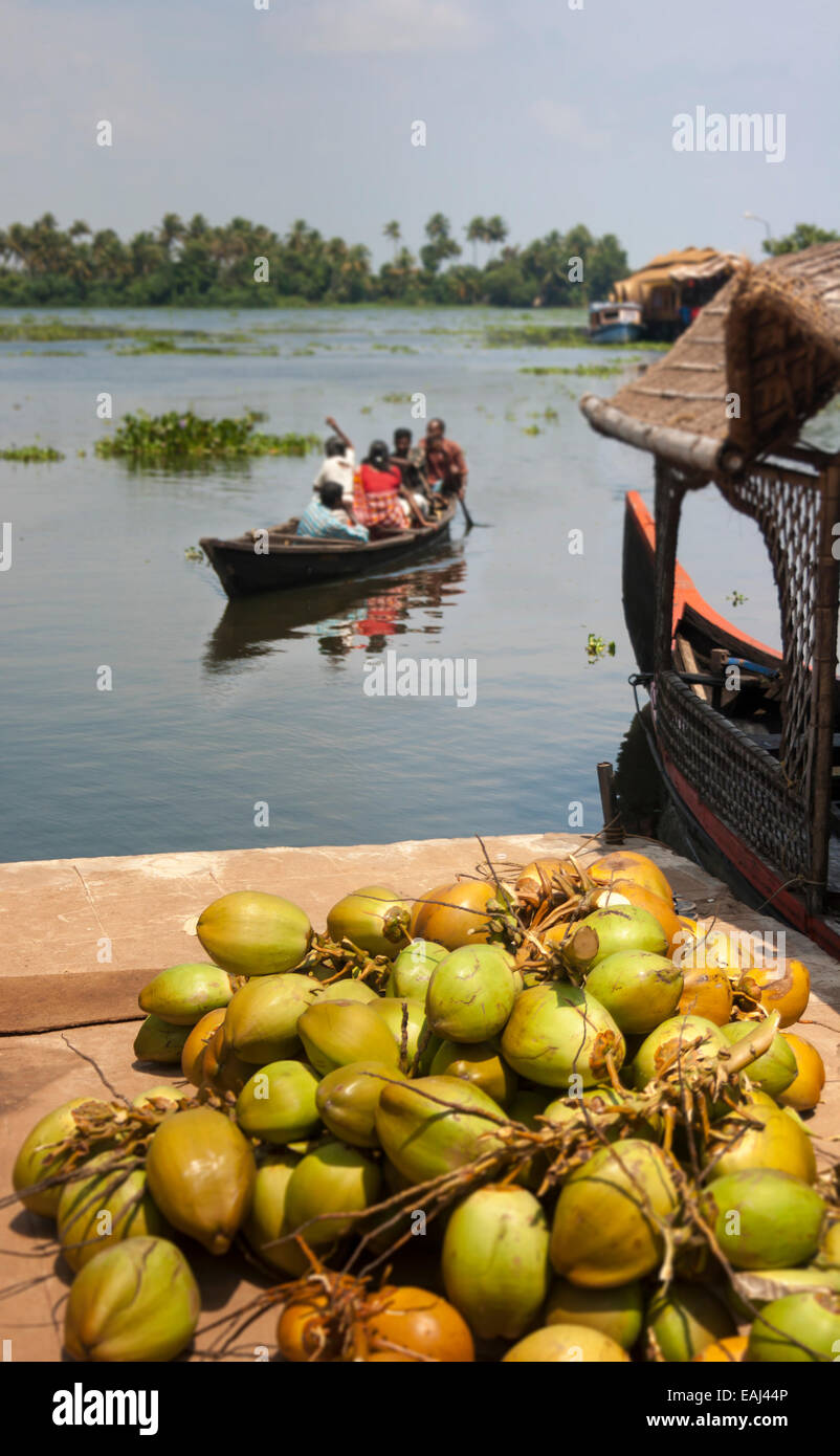 The Open Waterways Of The Kerala Backwaters And Ashtamudi Lake Stock The Open Waterways Of The Kerala Backwaters And Ashtamudi Lake Stock