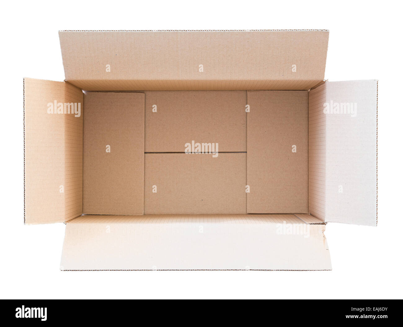 Opened empty carton box Stock Photo Alamy