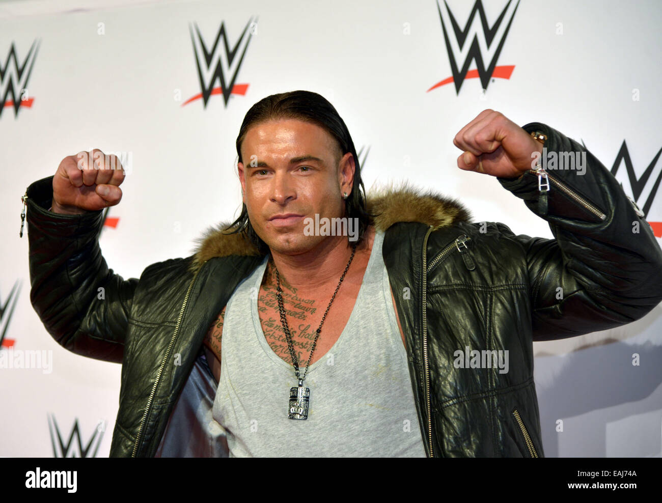 Former goalkeeper of Germany's soccer team Tim Wiese attends to WWE  Wrestling Event at the Festhalle in Frankfurt. Foto: Bernd Kammerer,  Pressedienst/picture alliance Stock Photo - Alamy