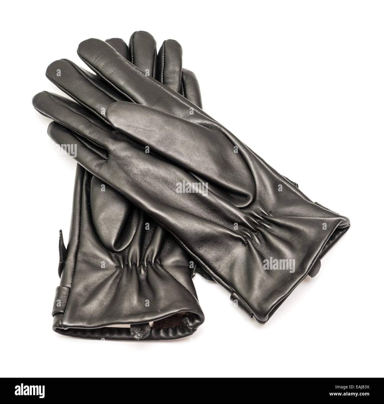 Black leather gloves hi-res stock photography and images - Alamy