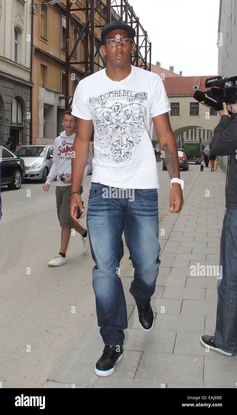 Jerome Boateng arriving at Dr. Hans-Wilhelm Mueller-Wohlfahrt's medical practice  Featuring: Jerome Boateng Where: Munich, Germany When: 15 Jul 2011 Stock Photo
