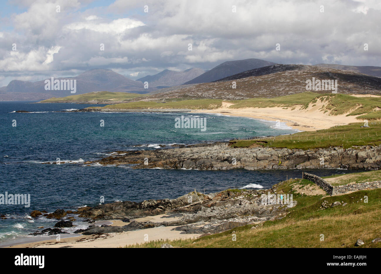 Harris and Scalpay in the Scottish Outer Hebrides Stock Photo