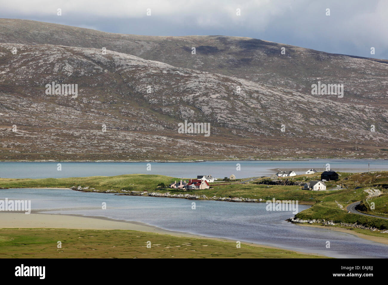 Harris and Scalpay in the Scottish Outer Hebrides Stock Photo