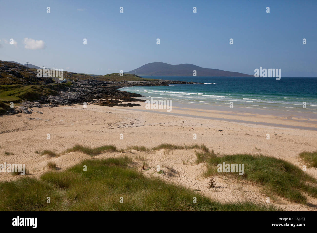 Harris and Scalpay in the Scottish Outer Hebrides Stock Photo