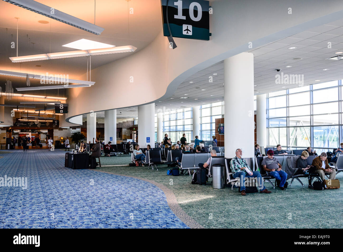 Departure gates, SpringfieldBranson National Airport, Missouri Stock