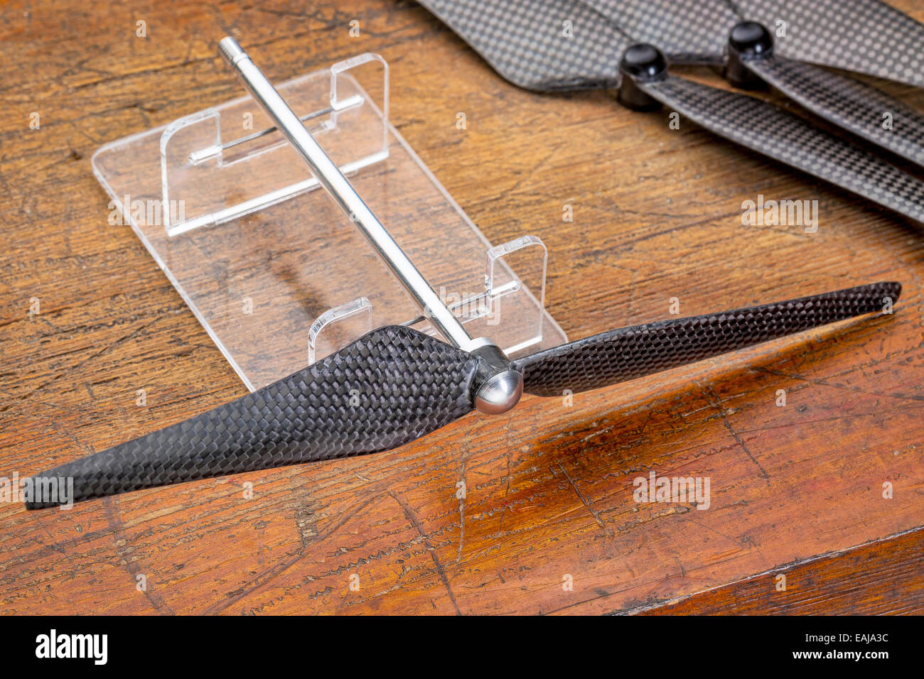 balancing propellers of a drone quadcopter or other model aircraft to