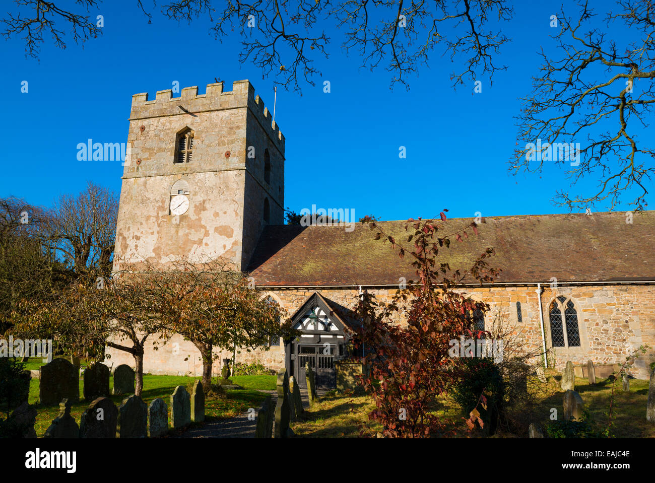 St James' Church in Cardington, Shropshire, England. Stock Photo