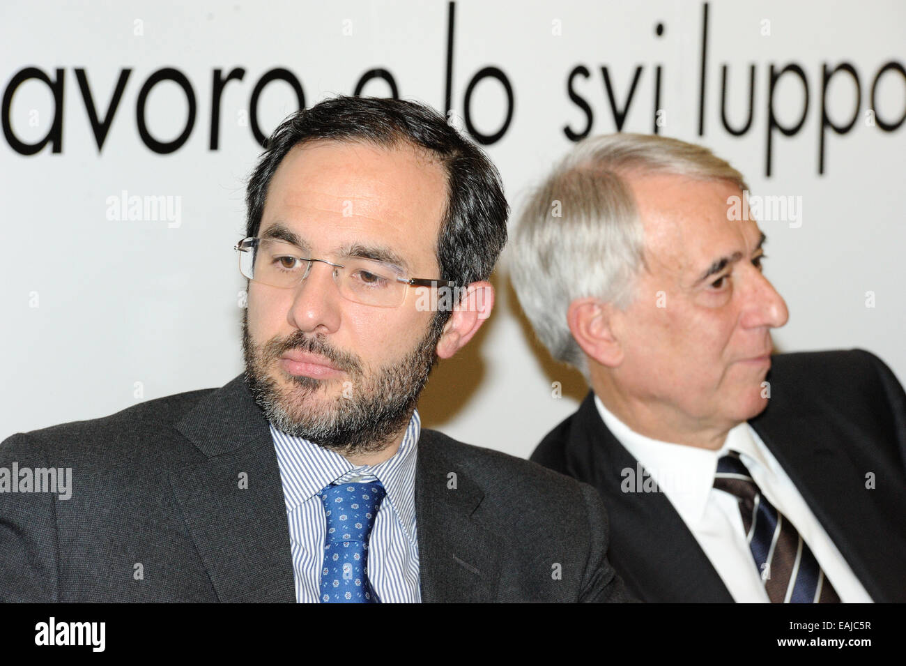 Umberto Ambrosoli e Giuliano Pisapia Stock Photo