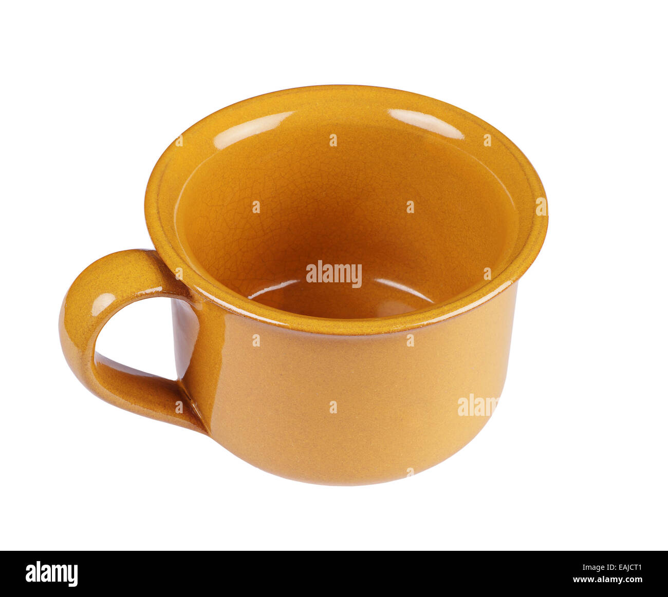Brown empty cup isolated on white background Stock Photo Alamy