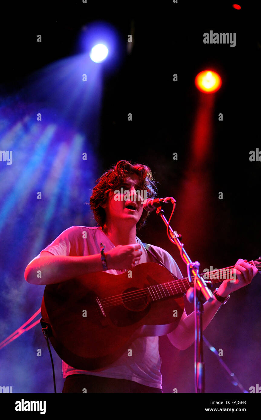 BENICASIM, SPAIN - JULY 18: Little Green Cars, an Indie rock band from Dublin (Ireland), performs at FIB. Stock Photo