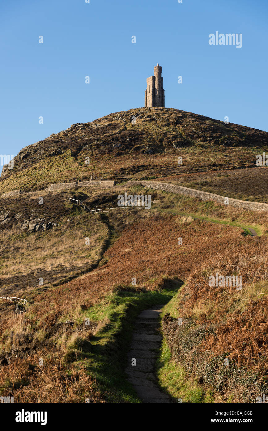 Milner's Tower, Bradda Head, Port Erin, Isle of Man Stock Photo Alamy