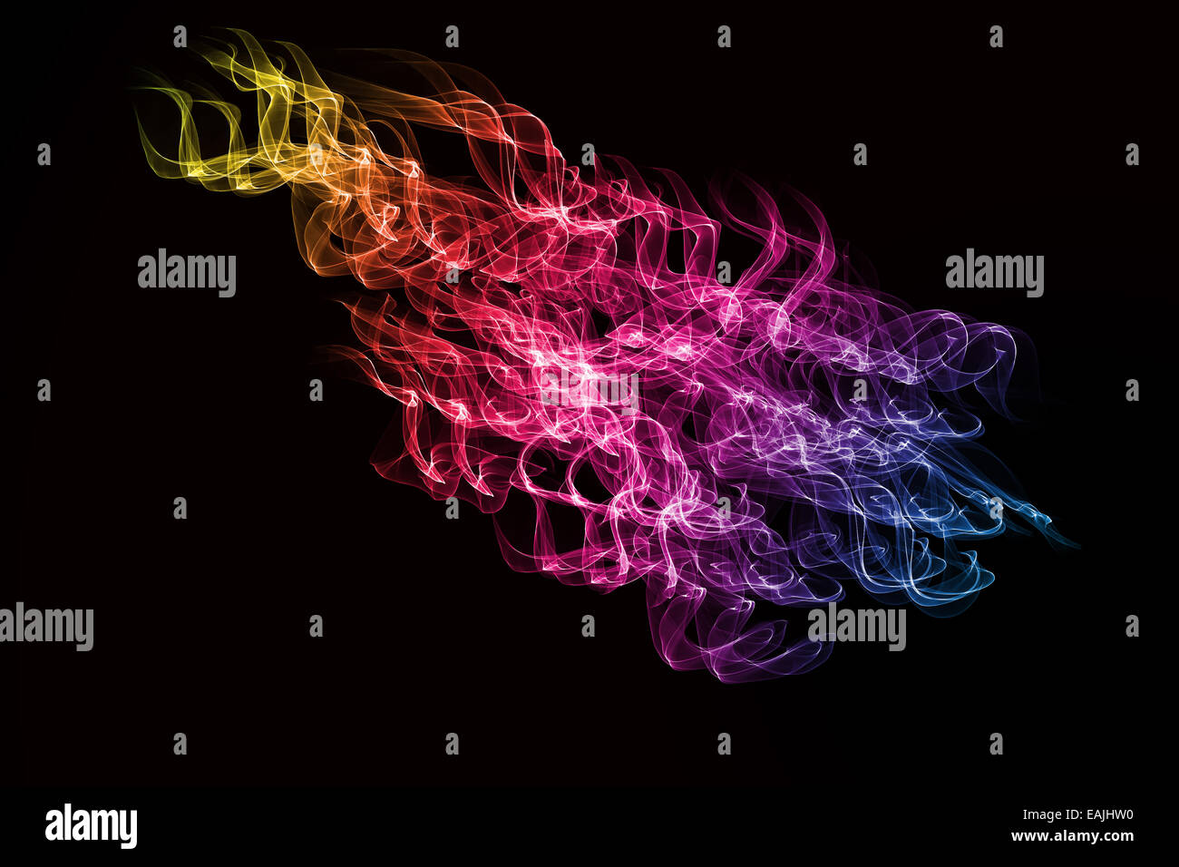 abstract colorful smoke isolated on black background Stock Photo - Alamy