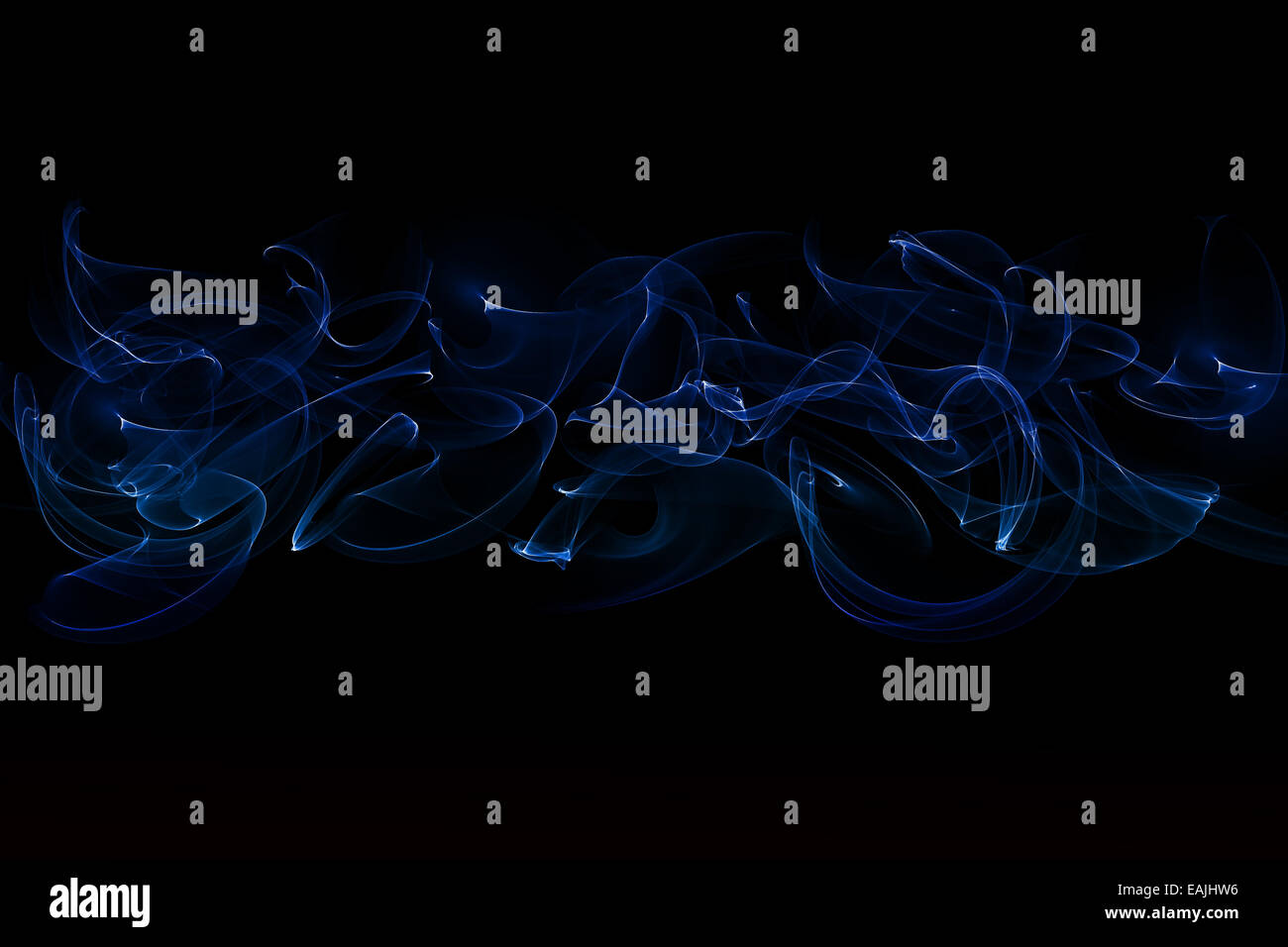 abstract blue smoke isolated on black background Stock Photo - Alamy