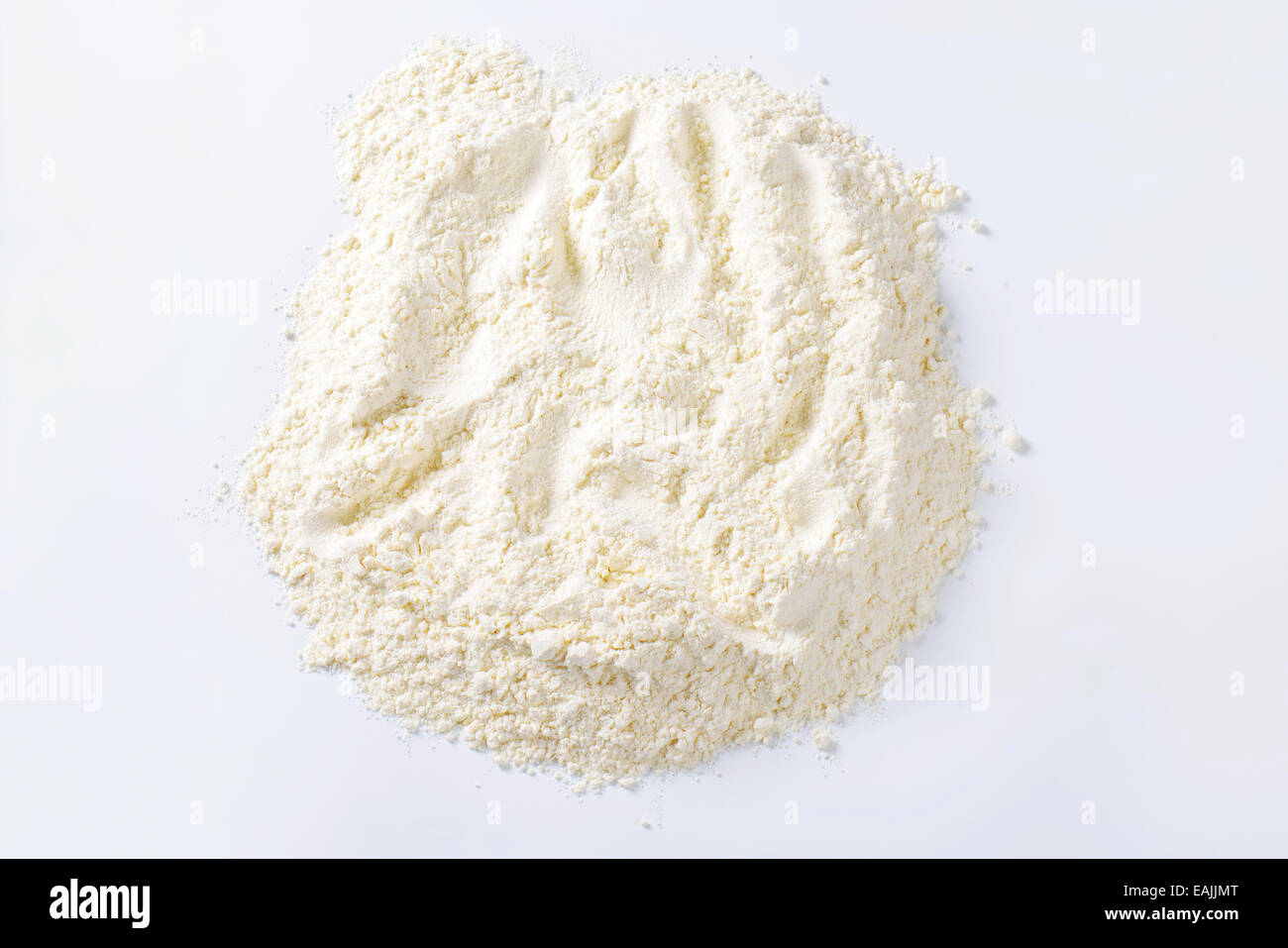 Pile of finely ground flour suitable for cake recipes Stock Photo