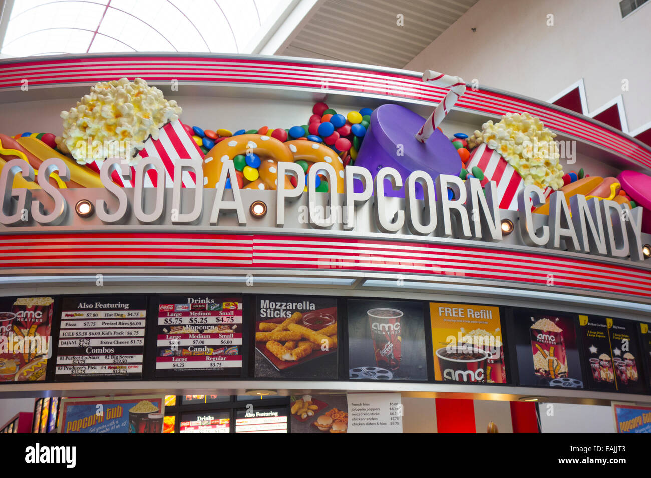 movie theater concession stand Stock Photo