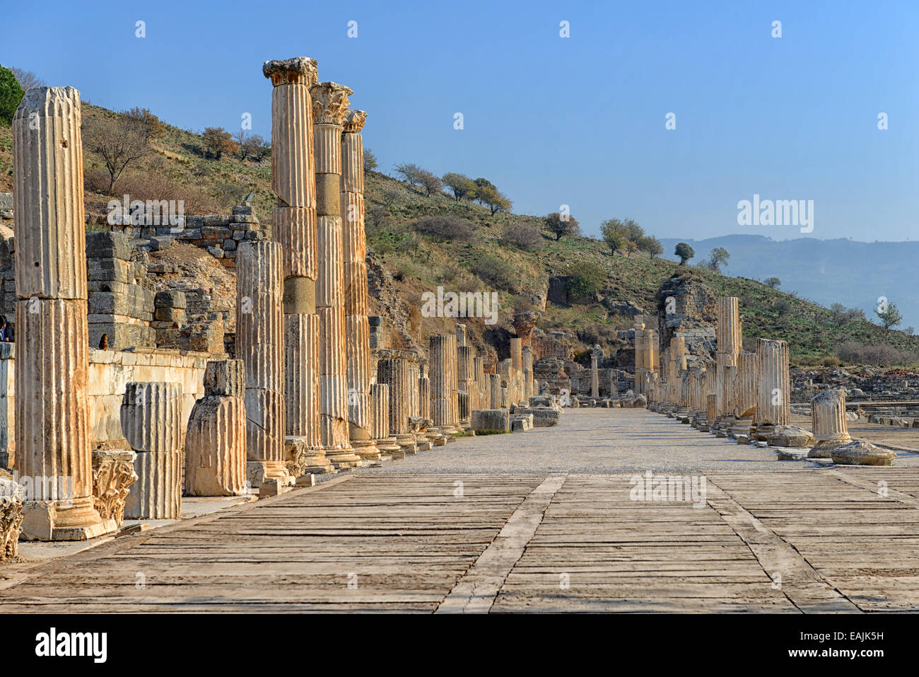 Ancient Greek City Ephesus in Selçuk, Turkey Stock Photo