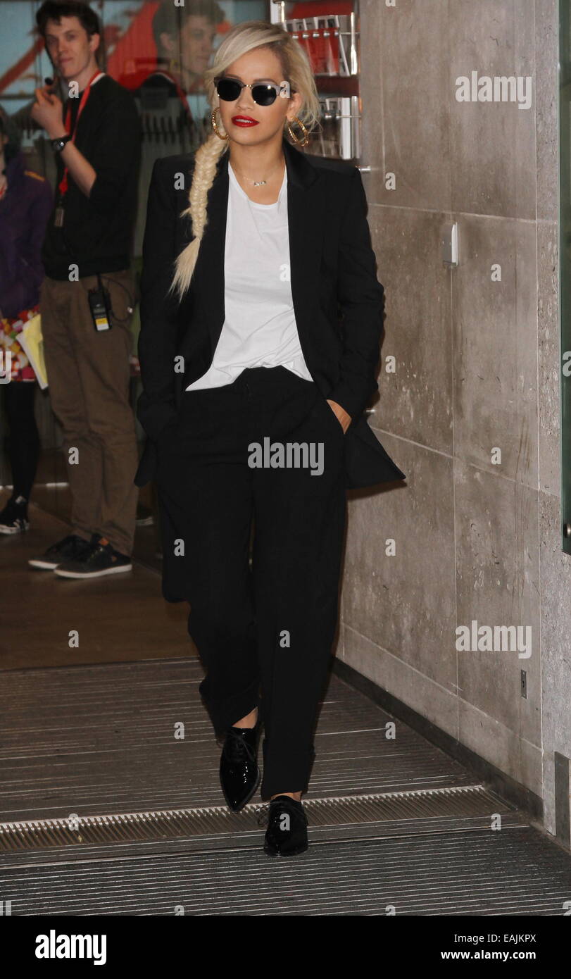 Rita Ora seen leaving BBC Studios Featuring: Rita Ora Where: London