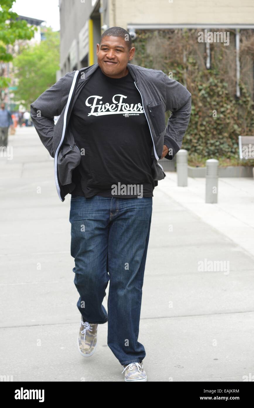 Omar Miller entering his hotel in Soho  Featuring: Omar Miller Where: Manhattan, New York, United States When: 14 May 2014 Stock Photo