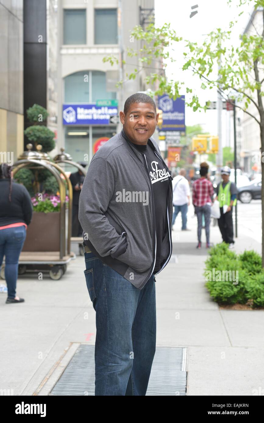 Omar Miller entering his hotel in Soho  Featuring: Omar Miller Where: Manhattan, New York, United States When: 14 May 2014 Stock Photo