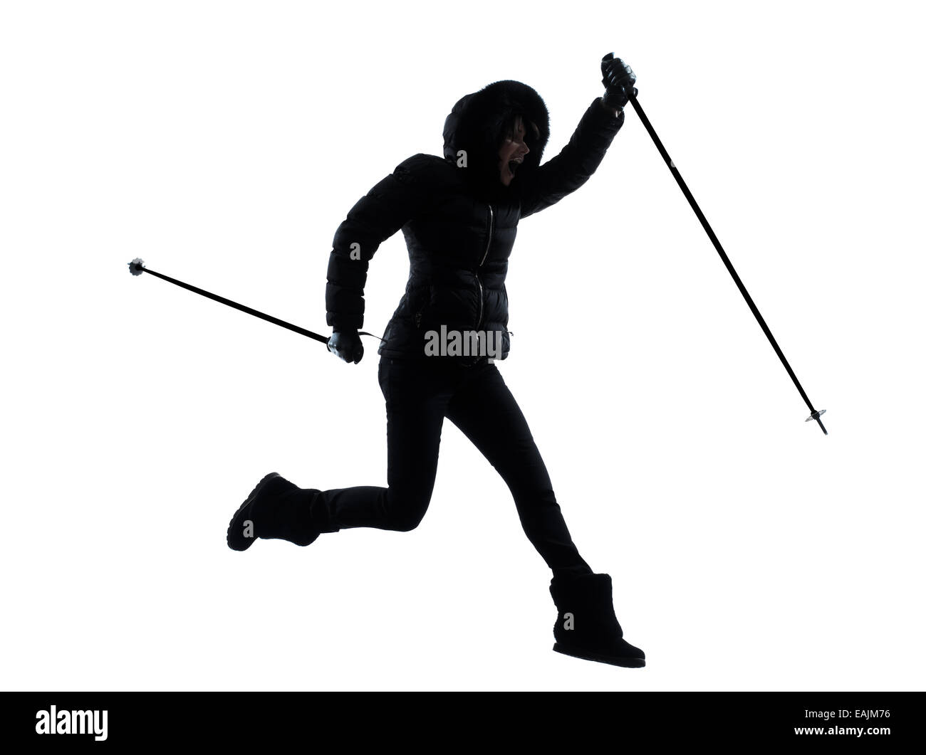 Happy hiker silhouette hi-res stock photography and images - Alamy